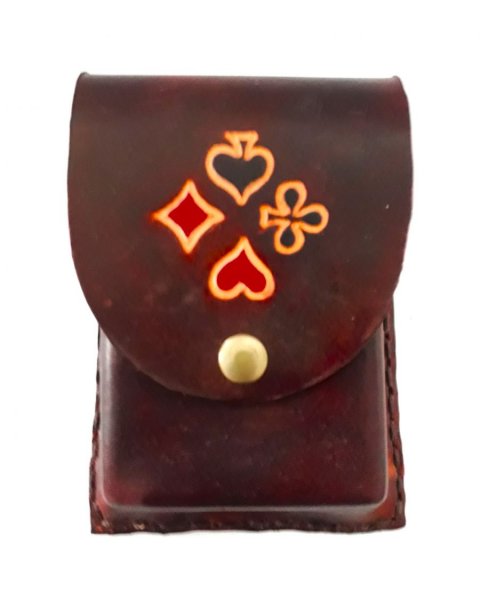 &eacute;tui cuir personnalisable pour jeu de carte